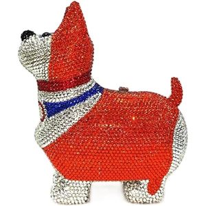 Women Exquisite Dog Rhinestone Evening Bag Puppy Bright Crystal <b>Clutch</b> Purse Shinny Handbag for Festival Prom <b>Wedding</b> - Product Image 3