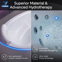 Baignoire Balnéo Autoportante de Qualité Professionnelle, Acrylique, 40 Jets, Couleur Personnalisée OEM, Portable, Massage, pour Villas Modernes