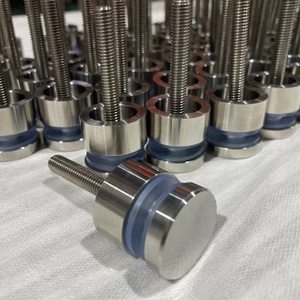 Đen Stand-off 0.98 "cho lan can kính thép không gỉ kính kẹp trận đấu tấm nhựa bền Kính Ngoài Trời Clip treo tường - Product Image 4