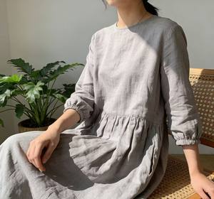 กระโปรงผ้าฝ้ายยาวปานกลาง - Product Image 1