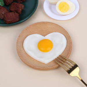 Simulation for Poached <b>Egg</b> Fried <b>Egg</b> Food Model Halloween PVC Kitchen Photo Decoration Props Refrigerator Stickers Play Home - Product Image 2