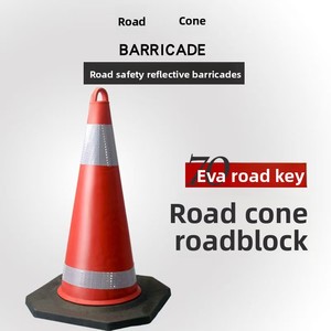 Cônes de sécurité routière pour <span class=keywords><strong>parking</strong></span> Qianhao pour emplacement de stationnement - Blanc Rouge Noir Caoutchouc 70cm Poignée supérieure <span class=keywords><strong>Anneau</strong></span> Garantie 1 an - Product Image 6