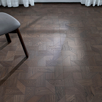Dalles de parquet multicouche en chêne noir, design premium traité thermiquement pour le marché du Moyen-Orient