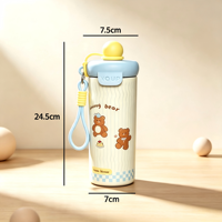 Gourde isotherme pour enfants 600 ml en acier inoxydable 316 à double paroi, sans BPA, motif dessin animé, pour l'école