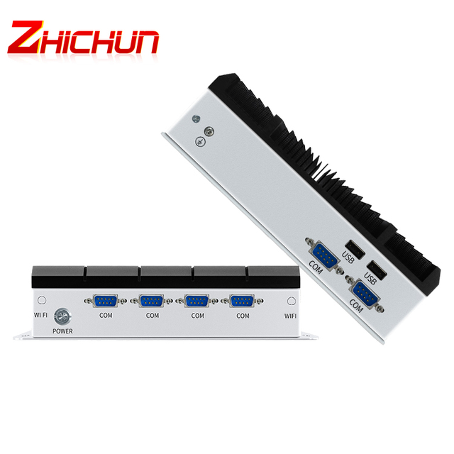ZHICHUN Industrial Embedded Mini PC Intel Core I5 128GB DDR4 RAM Win 10/Linux SSD+HDD Quad Core Mini Desktop Computer