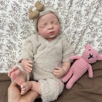 Poupée Bébé Reborn Fille en Silicone Réaliste de 17 Pouces, Détails Réalistes, Corps Entièrement en Silicone, Idéale pour Collectionneurs, Utilisation Thérapeutique, Cadeau de Noël