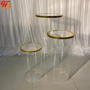 แท่นอะคริลิกรูปทรงกลมคุณภาพสูง ใส สำหรับจัดแสดงดอกไม้ในงานแต่งงาน งานอีเว้นท์ งานปาร์ตี้ และตกแต่งเวที - Product Image 2