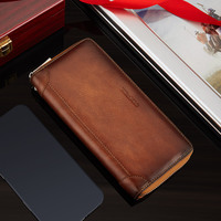 Dompet Pria Panjang Laris Manis, Tempat Kartu, Tas Ponsel, Fashion Bisnis Retro, Kapasitas Besar, Tas Resleting