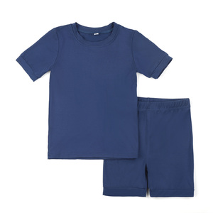 <span class=keywords><strong>Pigiama</strong></span> personalizzato <span class=keywords><strong>pigiama</strong></span> in tinta unita <span class=keywords><strong>pigiama</strong></span> estivo per bambini pigiami modali in <span class=keywords><strong>cotone</strong></span> per ragazzi <span class=keywords><strong>pigiama</strong></span> semplice per bambini - Product Image 2