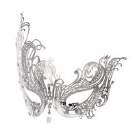 Masque de mascarade DAMAI en métal avec diamants pour femmes, masque brillant en strass pour soirée vénitienne, bal de promo, accessoire de costume de bar
