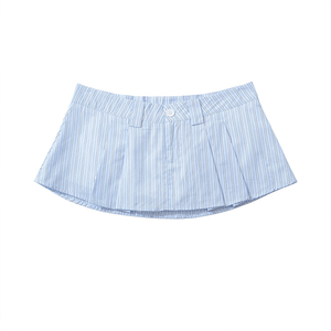ZATRHMBM 2026 Nuova Collezione Primavera/Estate <span class=keywords><strong>Gonna</strong></span> <span class=keywords><strong>a</strong></span> Righe da Donna, Stile Retrò Casual ed Elegante, Minigonna Versatile <span class=keywords><strong>a</strong></span> <span class=keywords><strong>Vita</strong></span> <span class=keywords><strong>Bassa</strong></span> - Product Image 1