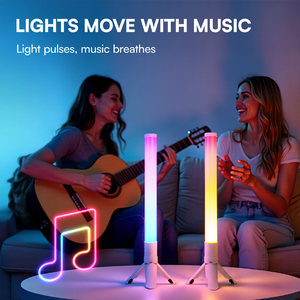 Modern RGBIC PC <b>LED</b> Table <b>Light</b> New Smart Home Night Lamp <b>USB</b> App Control Black White Ambient Lamp Novelty Decor for Game Room - Product Image 5