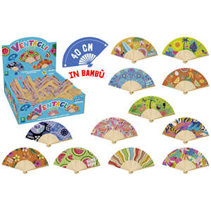 Abanico de Bambú Surtido de 40 cm - Product Image 1