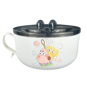 Tazón de Acero Inoxidable para Fideos Instantáneos con Tapa, Diseño de Dibujos Animados, Gran Capacidad, Hermético, Apto para Microondas, para Estudiantes, Oficina y Hogar - Product Image 3