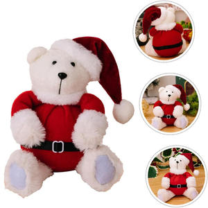 7991 <span class=keywords><strong>2026</strong></span> Новинка: плюшевый белый медведь в костюме Санта-Клауса, рождественский подарок для детей, мягкая игрушка-обнимашка, плюшевый медведь - Product Image 3