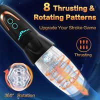 Männlicher Masturbationsbecher TPE Vibrator Wiederaufladbar Heizbar Automatische Rotation Vagina Wasserdicht Großhandel Sexspielzeug für Männer