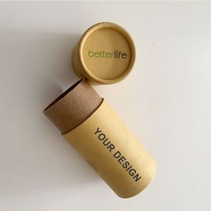 Envase Redondo Biodegradable para Bálsamo Labial con Logotipo Personalizado, Tubo de Cartón Redondo Ecológico con Cierre a Prueba de Niños - Product Image 4