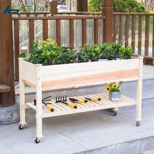 Caoxian huashen木製床から天井まで多層バルコニーフラワースタンド中庭単層防食盆栽 - Product Image 4