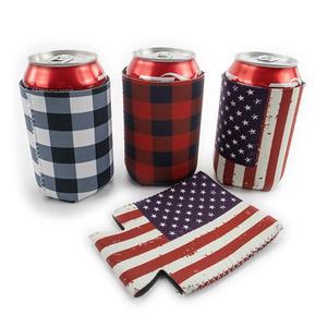 Manchon <span class=keywords><strong>en</strong></span> tissu XXWY <span class=keywords><strong>en</strong></span> gros avec base et couvercle rabattable pour canettes de soda et bouteilles de bière, style américain pour manchon de canette - Product Image 6