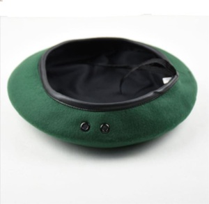 All'ingrosso colore verde blu Navy Custom logo Cap in lana verde traspirante cappello francese berretto per gli uomini - Product Image 5