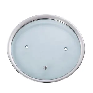 Hot Sales Fry Pan Lid T Type Flat Tempered Glass Lid for Pots and Pans Kitchen Cookware Parts