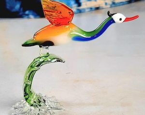 Escultura de Pato de Vidrio Soplado a Mano, Forma Irregular Colorida, Diseño Tradicional, Florero de Mesa para Decoración de Diwali y Bodas - Product Image 5