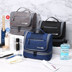 Borsa da <span class=keywords><strong>viaggio</strong></span> personalizzata all'ingrosso con logo, beauty case a 2 strati grande con gancio, motivo fiori rosa - Product Image 3