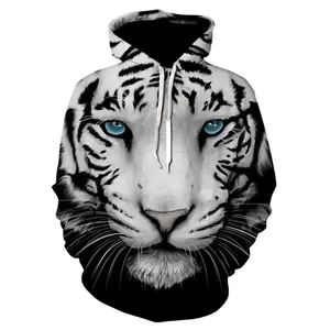 Fitspi Animal King Tiger felpa con cappuccio stampata in 3d top <span class=keywords><strong>uomo</strong></span> donna Funny Street Fashion Casual Trend sport felpe oversize - Product Image 1