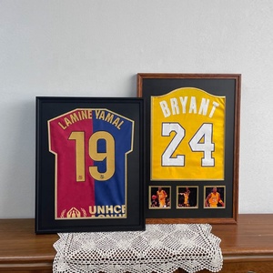 Tường nghệ thuật rắn gỗ khung ảnh plexiglass Jersey hiển thị khung 40x50 40x60 Đen Walnut gỗ Jersey khung - Product Image 1