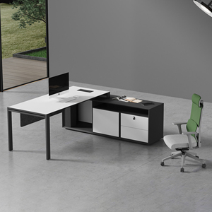 Bureau de direction de style industriel en métal et bois, mobilier de direction, bureau de PDG, <span class=keywords><strong>table</strong></span> de bureau moderne, mobilier de luxe - Product Image 3
