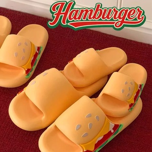 XIXITIAO - Claquettes amusantes pour la famille, hamburger, assorties pour les <span class=keywords><strong>parents</strong></span> et les enfants, en EVA, antidérapantes, semelle épaisse, pour l'intérieur et l'extérieur - Product Image 3