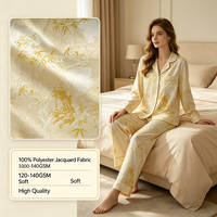 Tissu Jacquard 100% Polyester Doux au Toucher Confortable pour Vêtements de Maison, Pyjamas et Vêtements de Nuit pour Femmes – Approvisionnement Direct Usine