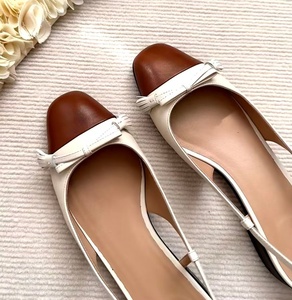 Zapatos planos de ballet para mujer estilo vintage francés - zapatos individuales de piel de oveja con tacón bajo, casuales de negocios, con cordones. - Product Image 4