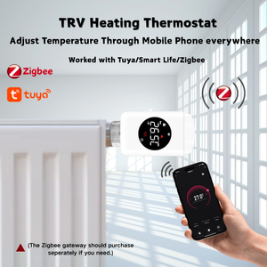 Nouveau régulateur de température <span class=keywords><strong>sans</strong></span> <span class=keywords><strong>fil</strong></span> avec Tuya Smart Life APP Control <span class=keywords><strong>Radiateur</strong></span> Valve Thermostat avec Zigbee Wifi Thermostat - Product Image 6