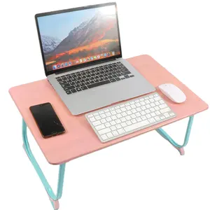 Bamboo Wooden Folding Kid Study Bed Desk Foldable Laptop Table Mesa Ordenador Cama Para Notebook