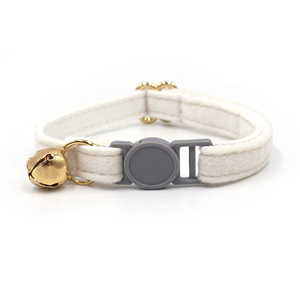 Samt-Abreißhalsband für Katzen mit Glocke Weiches Plüsch-Schnellverschluss-Sicherheitshalsband für Kätzchen Verstellbar für Hauskatzen - Product Image 2