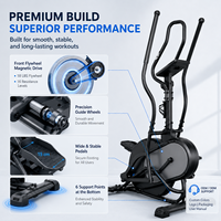 Conception ergonomique, stable, professionnel, appareil de cross-training elliptique pour la maison, résistance magnétique, écran LCD, durable, respectueux de l'environnement