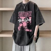 T-shirt personnalisé avec photo de la petite amie pour petit ami - T-shirt graphique vintage décontracté en coton tricoté 100% pour homme