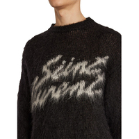 Pull Homme Personnalisé LOGO OEM Motif Jacquard Tricoté Col Rond Tricot Hiver Décontracté en Mohair