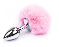 Plug anal en métal en forme de queue de lapin moelleuse, en acier inoxydable lisse, avec fausse fourrure, pour cosplay, jeux de rôle, fétichisme, jouets sexuels pour couples