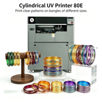 360 °   Machine d'impression UV à jet d'encre rotative avec CMYK W V pour bracelets en plastique, verre et autres produits cylindriques