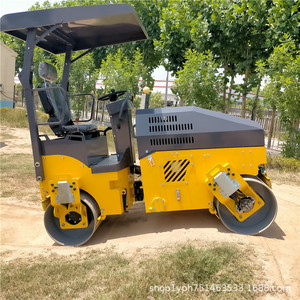 Compacteur routier hydraulique diesel à double tambour vibrant de 3 tonnes pour la pose d'asphalte, largeur 1,1 m - Product Image 3