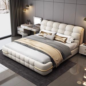 Camas de Hotel suaves de lujo de gama alta BILIDO, cama de almacenamiento de 1,8 m/1,5 m para camas de apartamento de dormitorio de cuero de madera maciza comercial - Product Image 2