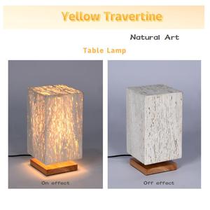 Lámpara de Mesa LED de Mármol Natural y Cerámica Personalizada con Diseño Moderno para Sala de Estar, Dormitorio, Mesita de Noche, Decoración del Hogar - Product Image 5