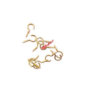 Eye Slip <b>Hook</b> Iron Gold Plated 29mm Length 14mm Width Self Tapping Screw Hardware Accessory - Product Image 5
