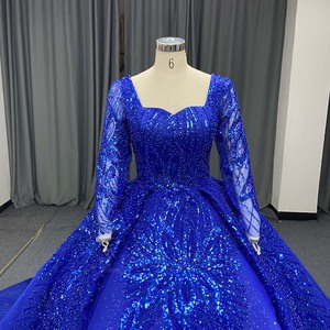 Vestido de Quinceañera Azul Rey de Lujo Lsany276, Vestido de Princesa con Lentejuelas y Cuentas Brillantes, Vestido de Fiesta de 15 Años, Jancember - Product Image 3