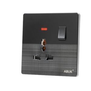 Abuk bền OEM phổ tiêu chuẩn 1gang PC bảng điều chỉnh điện đơn cực đa chức năng Ổ cắm điện ánh sáng tường chuyển đổi ổ cắm - Product Image 1