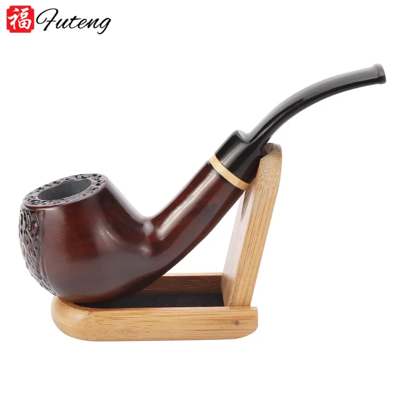 Futeng New Arrival High Quality Ebony Wood Smoking Pipes Wholesale Wooden Pipes Smoking Tobacco