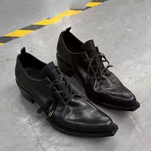 Zapatos Oxford de Vestir para Hombre, de Cuero Genuino Negro, con Punta Puntiaguda y Cordones, para Todas las Temporadas, con Suela de Goma, Duraderos y Elegantes - Product Image 5