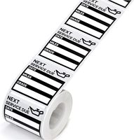 Autocollants personnalisés pour l'impression de rappels de changement d'huile moteur, de maintenance automobile, en rouleau avec ligne de perforation